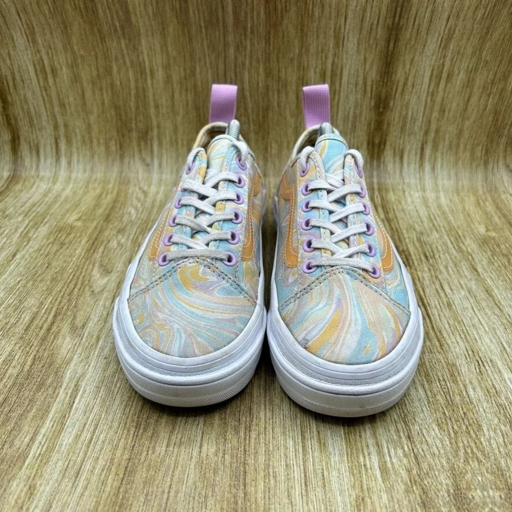 Vans‎ Sentry WC Women's 6.5 Multicolor Marble Swirl Low Platform Sneakers Shoes
